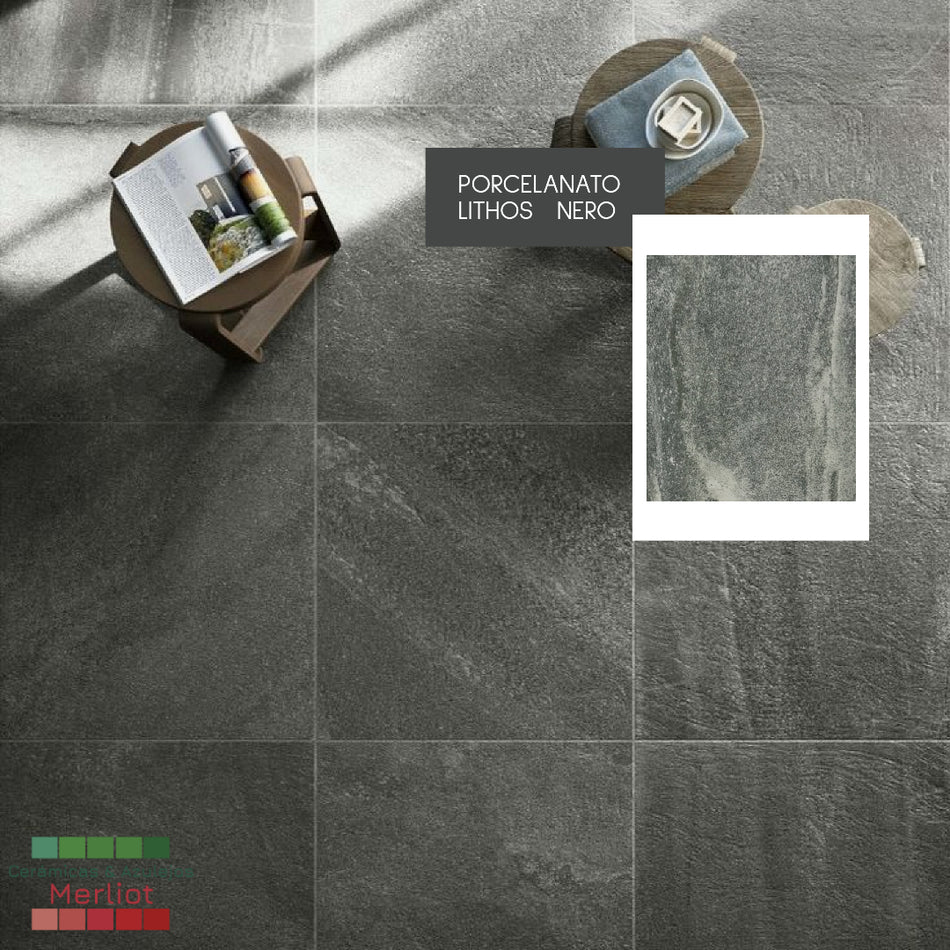 Porcelanato lithos nero