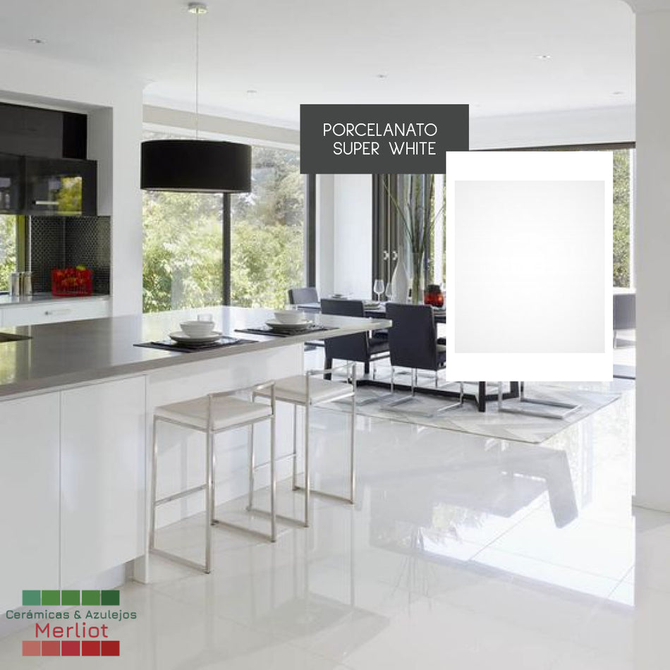 Porcelanato super white.