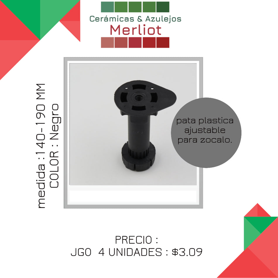 Patas de armario HAITS de plástico de cocina ajustables