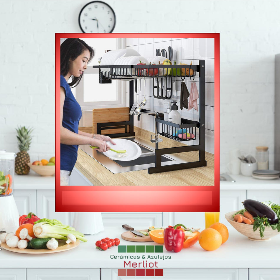 Escurridor  de platos para el fregadero , estante organizador de cocina.