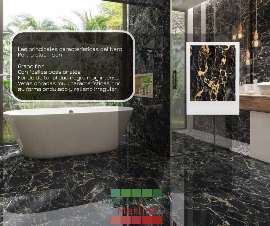 •Porcelanato Portro black •