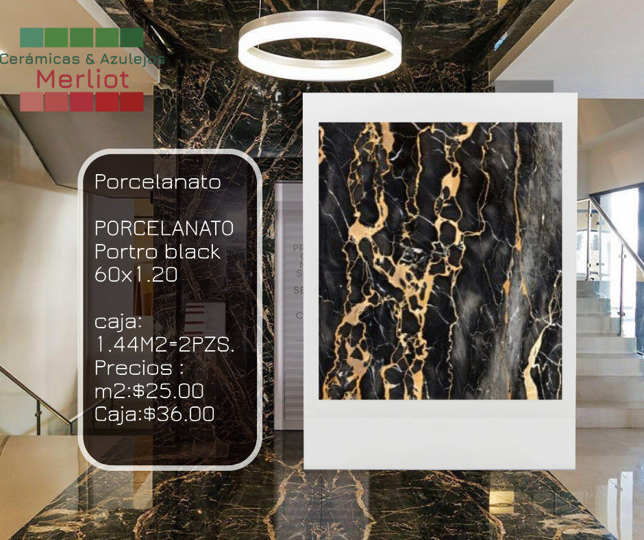•Porcelanato Portro black •