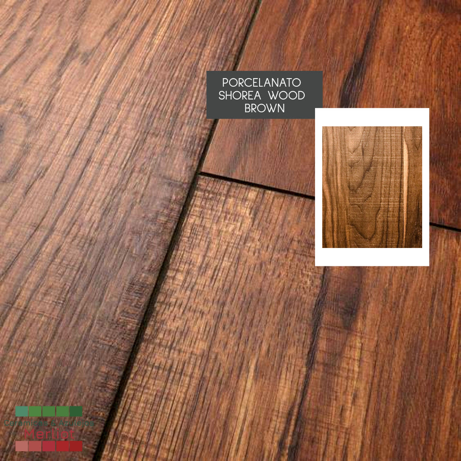 Porcelanato shorea wood brown
